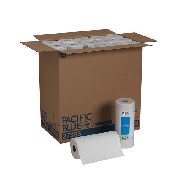 Towel Roll Perforated Pacific Blue Select 2 Ply Paper 11x8.8 White Ind Pkg 85/Rl, 30 RL/CA
